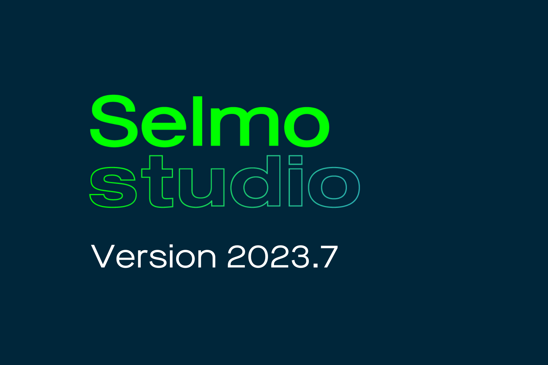 Selmo Studio Release Version 2023.7